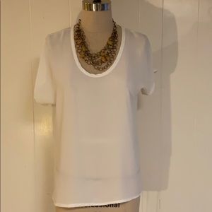 White short sleeve dolman top